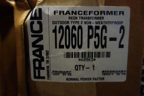 France Electric S 12060 P5G-2 Outdoor Type 2 Neon Transformer