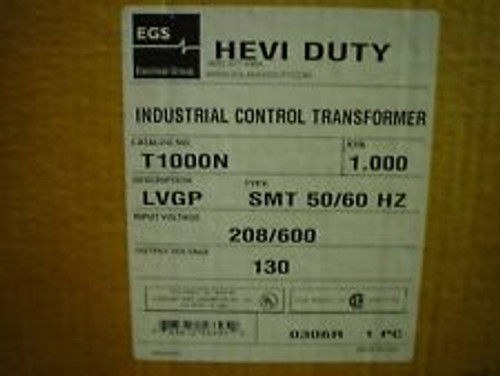 Hevi-Duty T1000N Control Transformer 208V 1Kva 1000Va