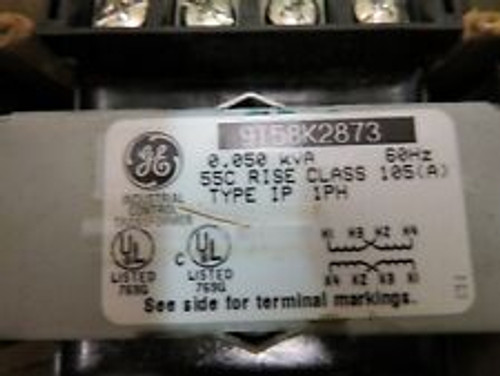 General Electric 9158K2873 Core Coil Transformer 1 Phase Type Ip