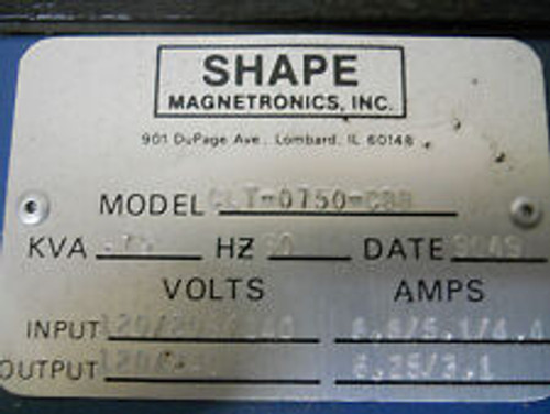 Shape Magnetronics Clt-0750-Cbb Line Tamer Ferroresonant Transformer