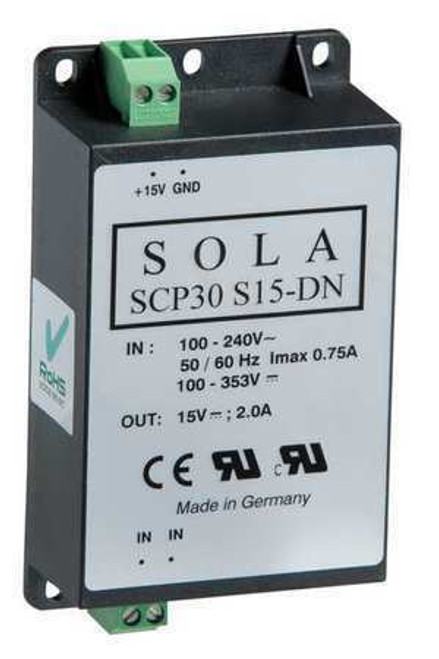 Sola/Hevi-Duty Scp30S15Dn Dc Power Supply,15Vdc,2A,50/60Hz