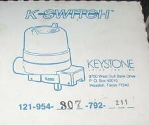 Keystone K-Switch 121-954-307-792-211 Pneumatic Actuator