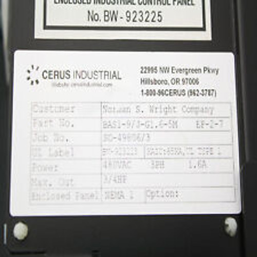 Cerus Bas1-9/J-G1.6-5M Bas Building Automation Starter