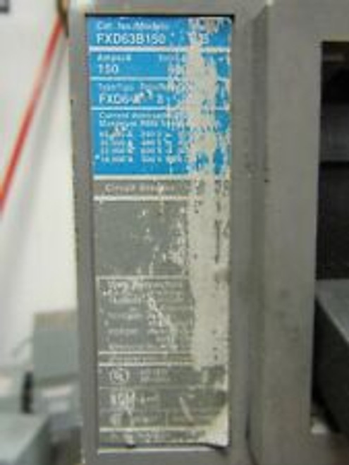  Siemens 150 Amp Circuit Breaker 600 Vac 3 Pole Fxd63B150