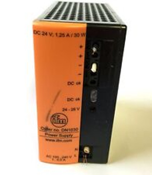 Ifm Dn1030 Switched-Mode Power Supply Input: 100-240Vac Output: 24Vdc, Din Mount