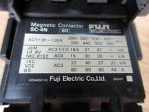 Fuji Electric Sc-4N Magnetic Contactor Sc-4N