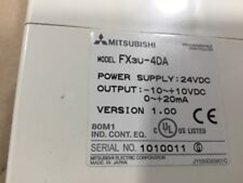 Mitsubishi Fx3U-4Da Power Supply 24Vdc D/A Power Supply #03C39