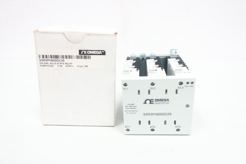 Omega SSR3PH600DC25 Solid State Relay 4-32v-dc 0.1-25a Amp 48-600v-ac