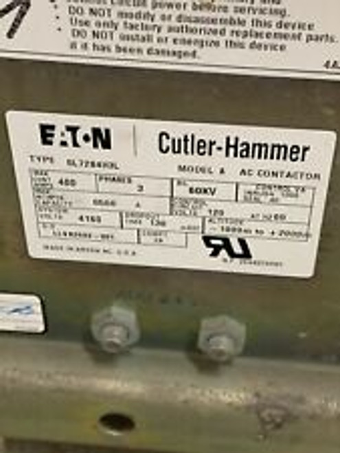 Eaton Cutler-Hammer Ac Contactor Sl72B4H3L Model A