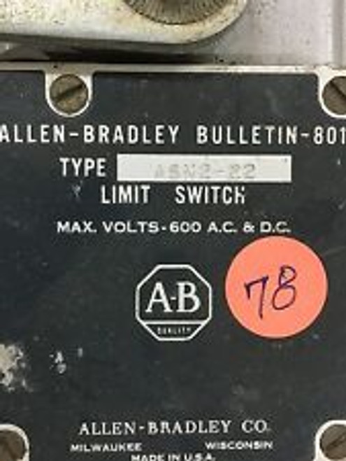 Allen-Bradley Oiltight Limit Switch 802T-H2T Series 1