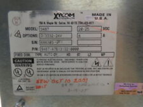 Xycom 9487-47B1319210000 Interface Panel Computer Option 713332-24V