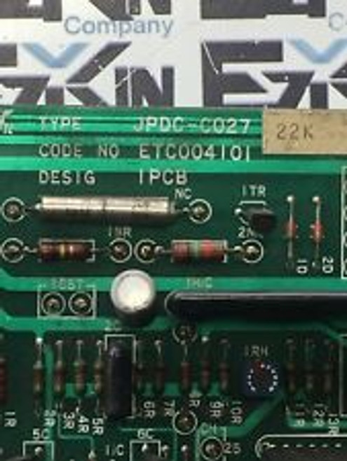 Yaskawa Electric Jpdc-C027 Control Board Type Jpdcc027