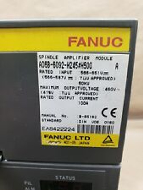Fanuc Spindle Amplifier Module A06B-6092-H245#H500 #174Cg B23Pr3