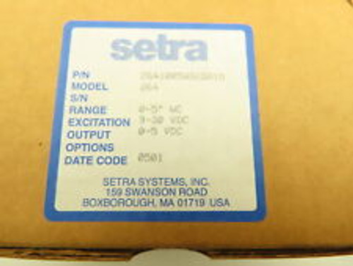 Setra 2641005Wd2Da1D Pressure Differential Sensor 0-5.0" Wc