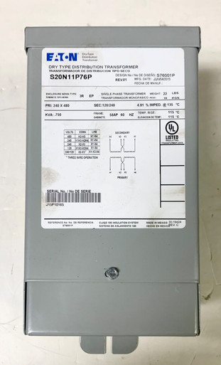 Transformateur Sec Encapsulé Eaton NSB S20N11P76P - 3A 480V - Neuf En Boîte (surplus)