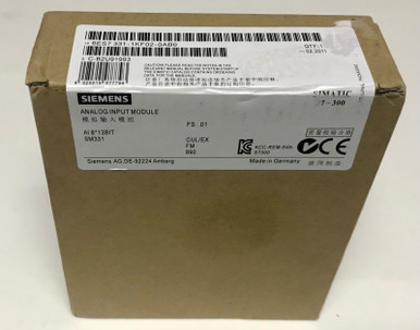 Siemens 6Es7 331 1Kf02 0Ab0 Simatic S7-300 Analog Input Module Ai 8 ...