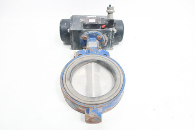 Keystone Ar1 Pneumatic Iron Wafer Butterfly Valve 6In 150 - Industrial Lynx