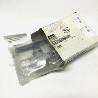 Parker 8F6A-B8Lj-V-Ssp-C3 Stainless Instrumentation Ball Valve, 2-Way