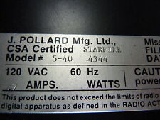 Message Magazine Pollard J. Pollard 5-40 4344 Message Display 60Hz 120Vac .7A - Industrial Lynx