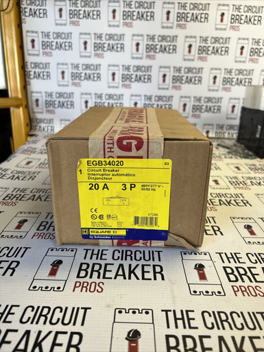 EGB34020 - Mini circuit breaker, E-Frame, 20A, 3 pole, 480Y/277VAC EGB34020 - Mini circuit breaker, E-Frame, 20A, 3 pole, 480Y/277VAC