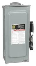 Square D - Interruptor de seguridad resistente H361NRB, fusible, 30 amperios, 600 V, 3 polos, 20 HP, exterior, con neutro