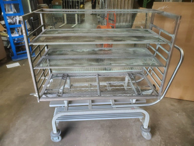 Steris Amsco Rolling Autoclave Sterilizer Transfer Loading Cart 8Shelf ...