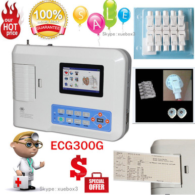 Ecg300G 3-Channel 12-Lead Ecg/Ekg Machine+Usb+Software,Cardiograph ...