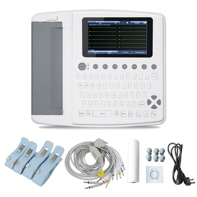 12-Lead Digital 12 Channel Electrocardiograph Ecg/Ekg Machine With ...