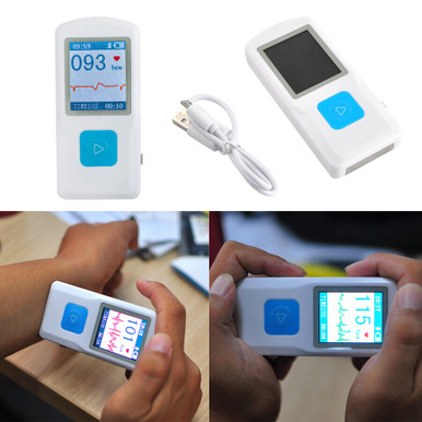 Portable Lcd Pm10 Ecg Ekg Machine Heart Rate Beat Monitor Bluetooth Ce ...