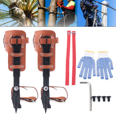 VEVOR Tree Climbing Spikes 1 Pair Stainless Steel Pole Climbing Spurs W - View #6