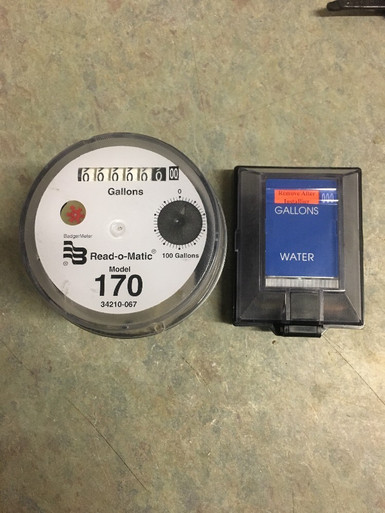 Badger Model 170 Water Meter Pulse Register And Remote Package. Gallons ...