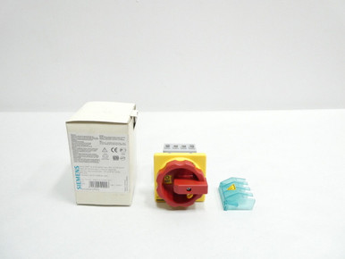 Siemens 3LD2054-0TK53 Interruttore Sezionatore Di Emergenza – 3 Poli, 16A, Rosso/Giallo, Montaggio Frontale