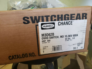 Hubbell Chance M3D-62B 600A 15Kv Hook Stick Switch - Industrial Lynx