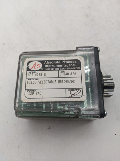 Absolute Process Instruments Api4058G 120Vac Field Selectable Bridge ...