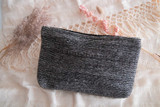 Handmade pouch. Fashion pouch or toiletry bag made from wool. Accessory for your coins, keys, or larger items. With its size, you can easily carry medium items. Large wool pouch grey