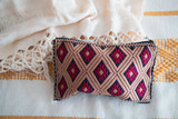 Handmade Pouch. Fashion wallet or pouch made from cotton. accessory for your coins, keys, phone, or medium items. With its ideal size, you can easily carry it and store many things in there. Medium pouch peach and navy blue
