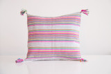 Premium handmade decorative cushion with for interior decoration and interior design. Cushion Cover white and colourful pink