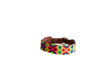 Handmade collar with colourful patterns woven by hand by artisans in Mexico. Handmade collar with colourful patterns woven by hand by artisans in Mexico.
Your furry friend will love this beautiful and unique collar. Medium dog collar  green, yellow, blue