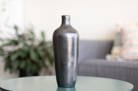 Black Pottery Bottle Vase for interior decoration