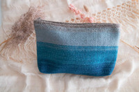 Handmade pouch. Fashion pouch or toiletry bag made from wool. Accessory for your coins, keys, or larger items. With its size, you can easily carry medium items. Large wool pouch blues