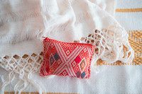 Handmade wallet. Fashion wallet made from cotton. accessory for your coins, keys, or small items. With its pocket size, you can easily put it in your handbag. Small wallet red, peach, colours