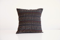 Premium handmade decorative cushion with for interior decoration and interior design. Cushion Cover black with coloured dots