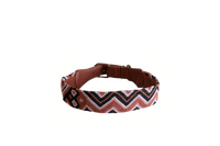 Handmade collar with colourful patterns woven by hand by artisans in Mexico. Handmade collar with colourful patterns woven by hand by artisans in Mexico. Your furry friend will love this beautiful and unique collar. Extra large dog collar brown