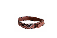 Handmade collar with colourful patterns woven by hand by artisans in Mexico. Handmade collar with colourful patterns woven by hand by artisans in Mexico. Your furry friend will love this beautiful and unique collar. Extra large dog collar brown