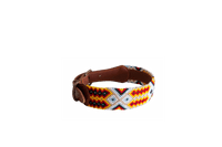 Handmade collar with colourful patterns woven by hand by artisans in Mexico. Handmade collar with colourful patterns woven by hand by artisans in Mexico.
Your furry friend will love this beautiful and unique collar. Large dog collar blue, red, white, yellow