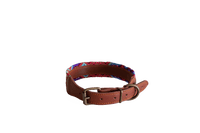 Handmade collar with colourful patterns woven by hand by artisans in Mexico. Handmade collar with colourful patterns woven by hand by artisans in Mexico.
Your furry friend will love this beautiful and unique collar. Large dog collar brown, red, purple, blue