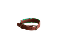 Handmade collar with colourful patterns woven by hand by artisans in Mexico. Handmade collar with colourful patterns woven by hand by artisans in Mexico.
Your furry friend will love this beautiful and unique collar. Large dog collar green, aqua, pink