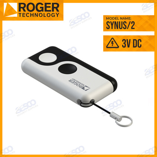 Roger Technology Synus/2 2 Button Fixed/Rolling Code Copying Remote Control