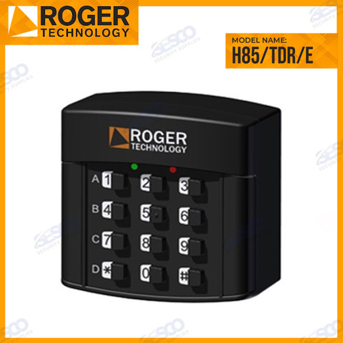 Roger Technology H85/TDR/E keypad selector with 12 digit numbers, 4 channel