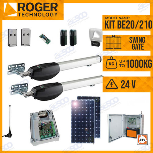 Roger Technology  Solar Powered BE20/210 BRUSHLESS Double Gate Kit 